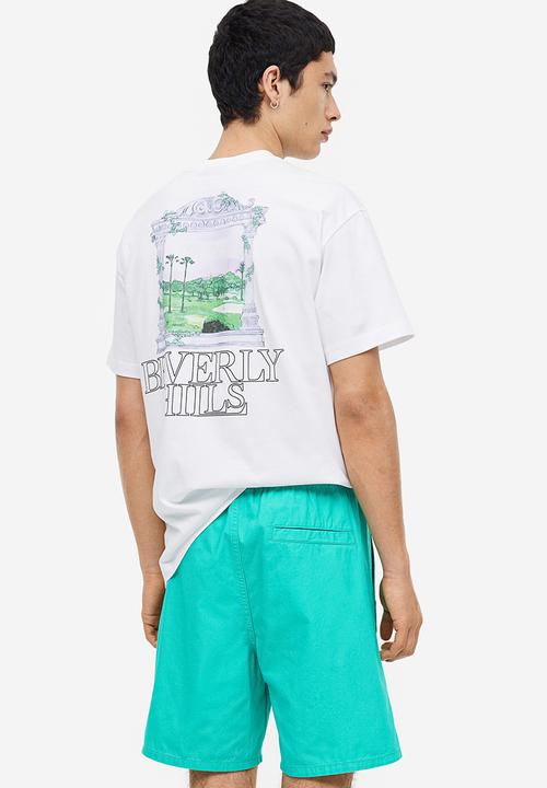 H&M - Regular fit cotton shorts - turquoise