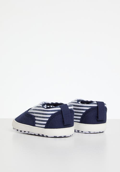 Pop Candy - Lace up sneakers-blue and white