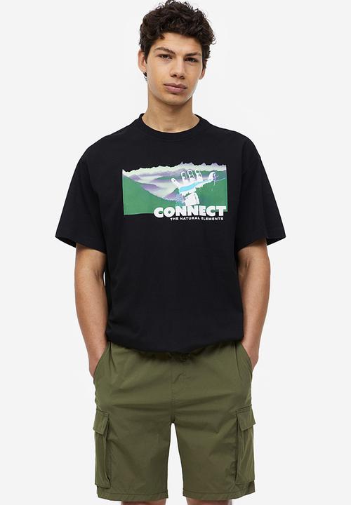 H&M - Regular fit nylon cargo shorts - green