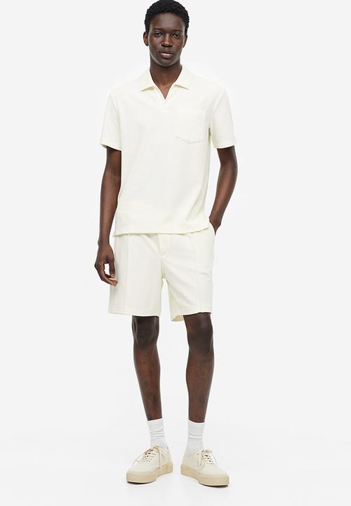 H&M - Regular fit terry shorts - cream