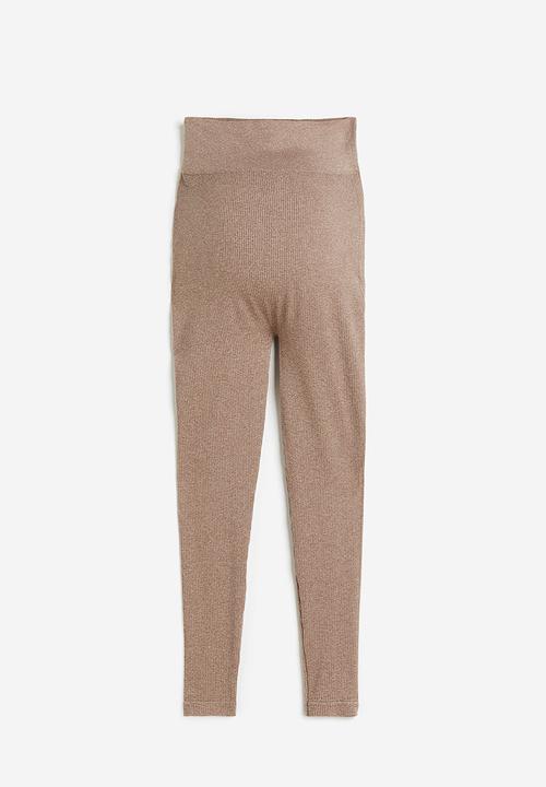 H&M - Mama seamless leggings - beige marl