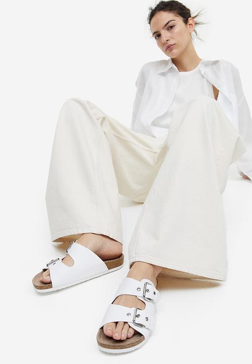 H&M - Two-strap slides - white