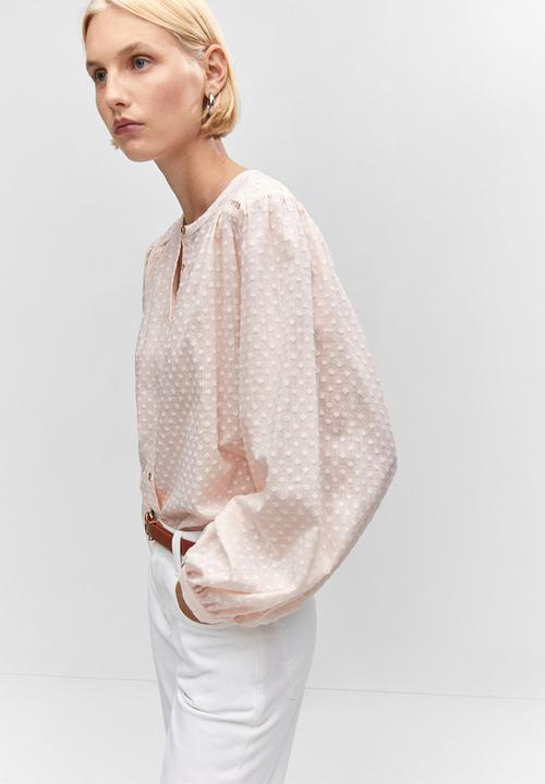 MANGO - Blouse plum - light/pastel pink