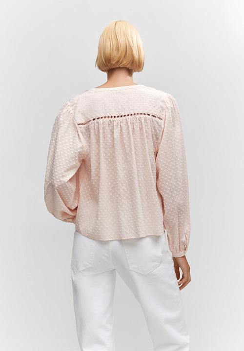 MANGO - Blouse plum - light/pastel pink
