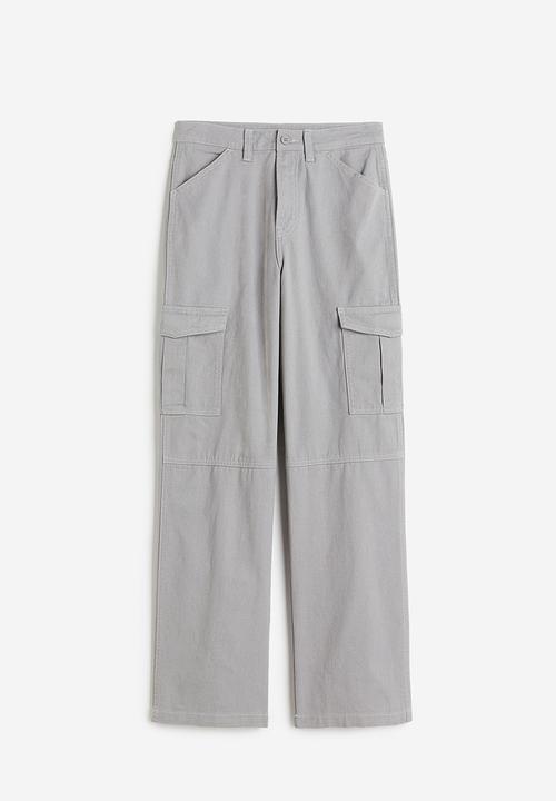 H&M - Twill cargo trousers - light grey