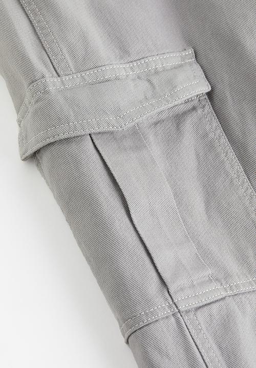 H&M - Twill cargo trousers - light grey