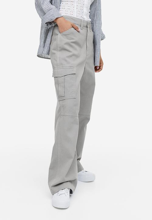 H&M - Twill cargo trousers - light grey