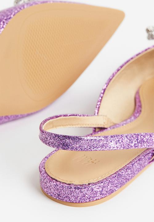 H&M - Bow-detail slingbacks - purple