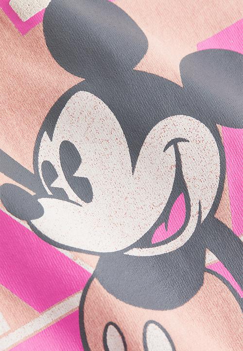 H&M - Oversized printed t-shirt - apricot mickey mouse 