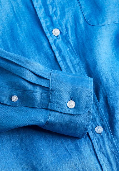H&M - Oversized linen shirt - blue