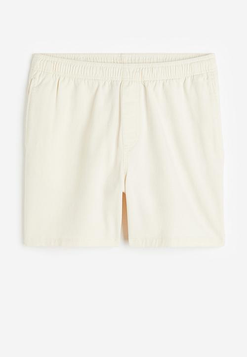 H&M - Relaxed fit cotton shorts - white