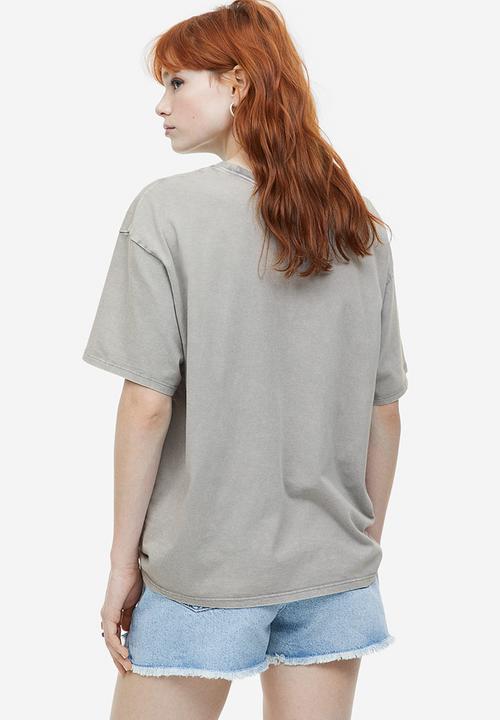 H&M - Oversized printed T-shirt - grey the beach boys