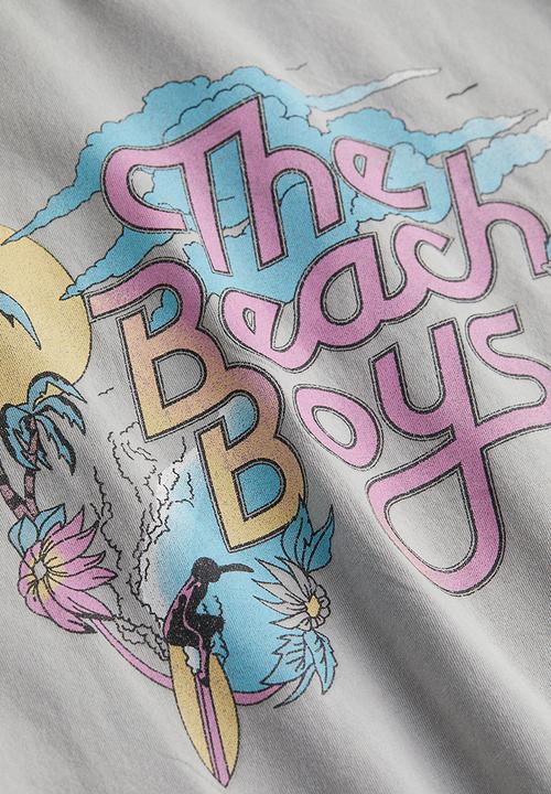 H&M - Oversized printed T-shirt - grey the beach boys