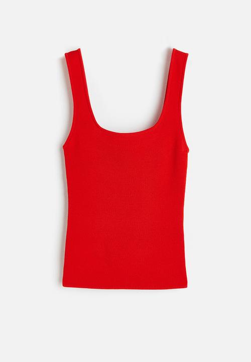 H&M - Ribbed vest top - red