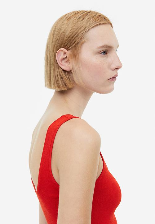 H&M - Ribbed vest top - red