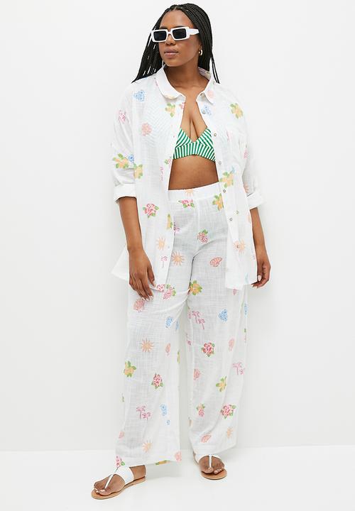 Cotton On - Plus Swing Beach Shirt - Sardinia