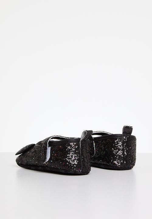 Pop Candy - Bowknot glitter pumps - black