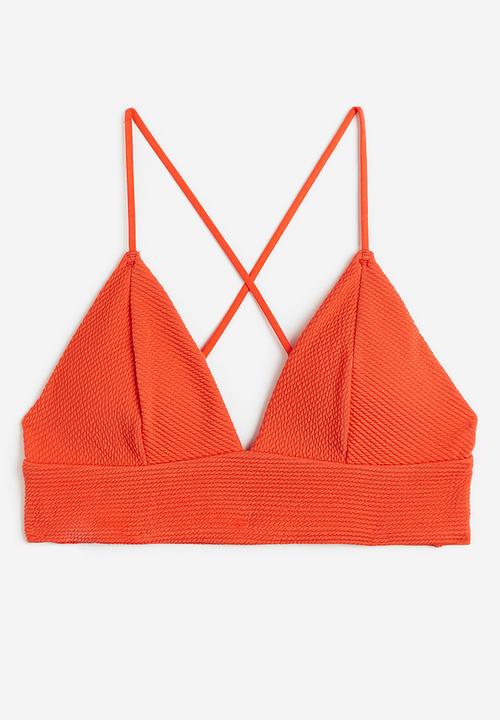 H&M - Padded bikini top - bright red