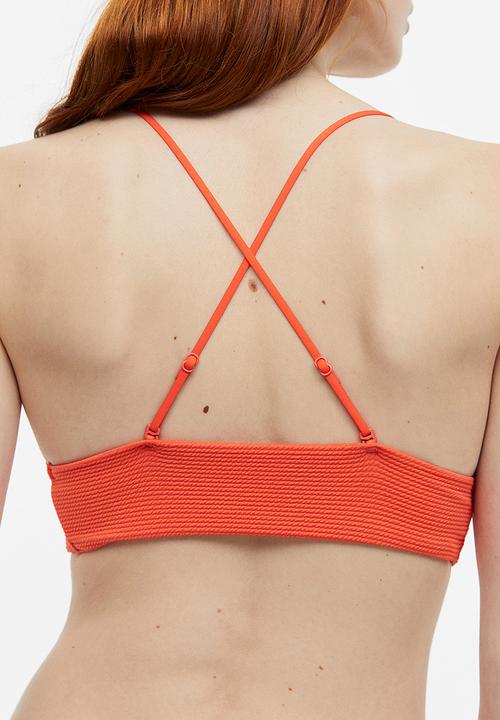H&M - Padded bikini top - bright red
