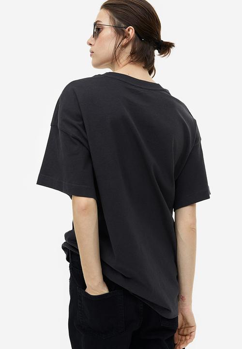 H&M - Oversized printed T-shirt - dark grey los angeles