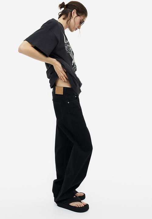 H&M - Oversized printed T-shirt - dark grey los angeles