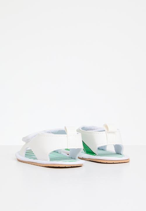 Pop Candy - Baby dino print  sandals - white 