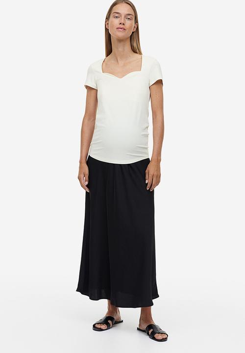 H&M - Mama jersey top - cream