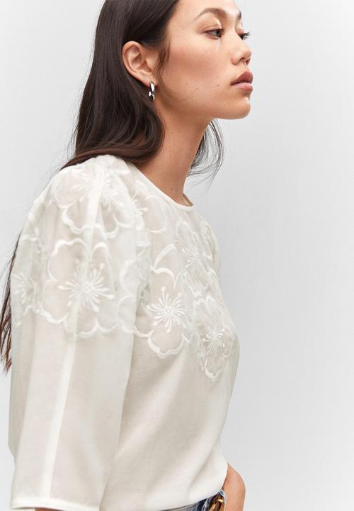 MANGO - Blouse champs - neutral