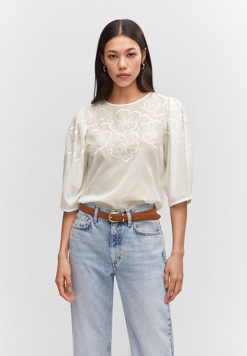 MANGO - Blouse champs - neutral