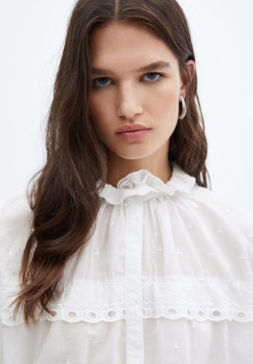 MANGO - Blouse vera - white