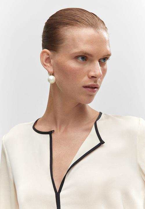 MANGO - Blouse camile - light beige