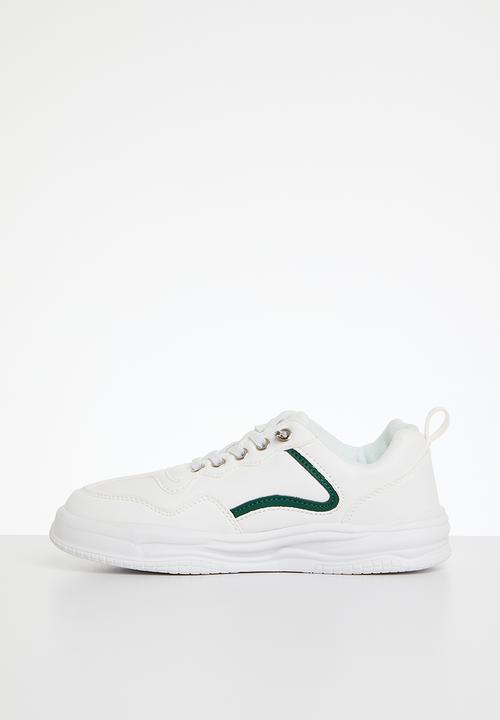 Pop Candy - Lace up sneakers - green & white