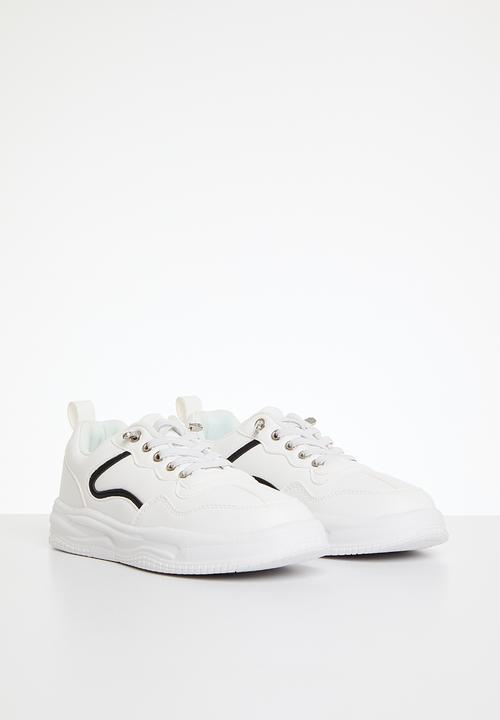 Pop Candy - Lace up sneakers - black & white