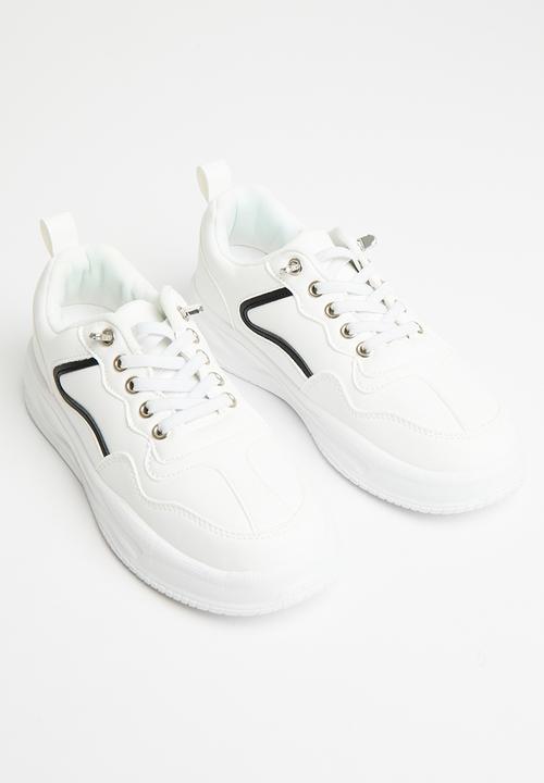 Pop Candy - Lace up sneakers - black & white