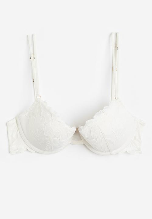 H&M - Lace push-up bra - white