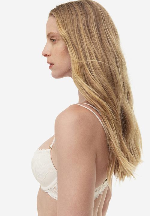 H&M - Lace push-up bra - white