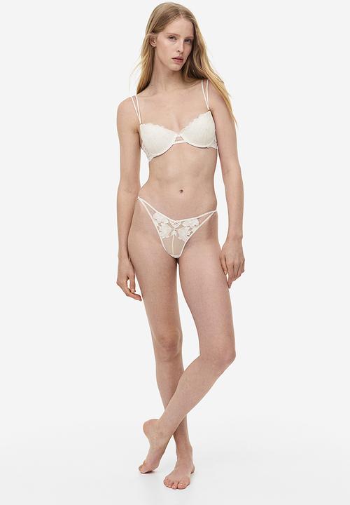 H&M - Lace push-up bra - white