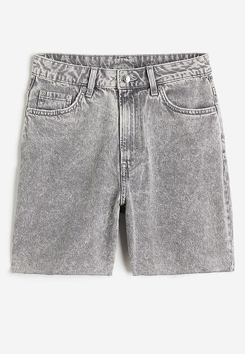 H&M - High waist bermuda shorts - washed grey