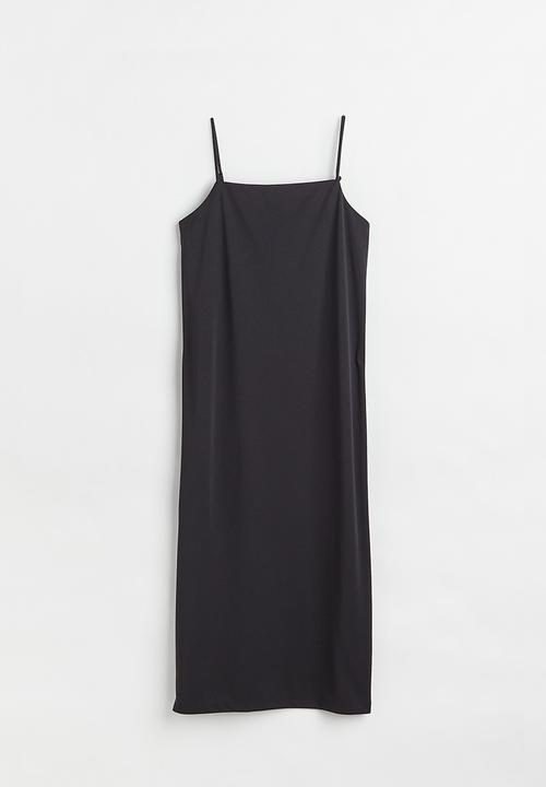 H&M - Jersey slip dress - black