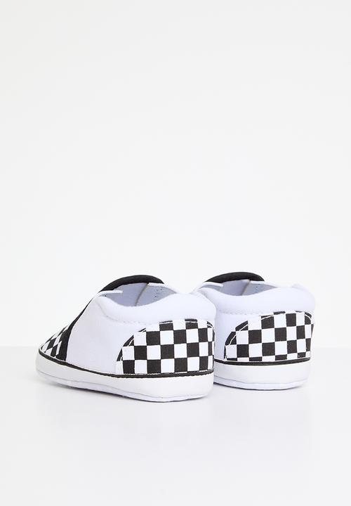 Pop Candy - Baby slip on sneakers - black & white 
