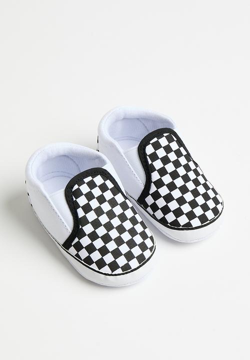 Pop Candy - Baby slip on sneakers - black & white 