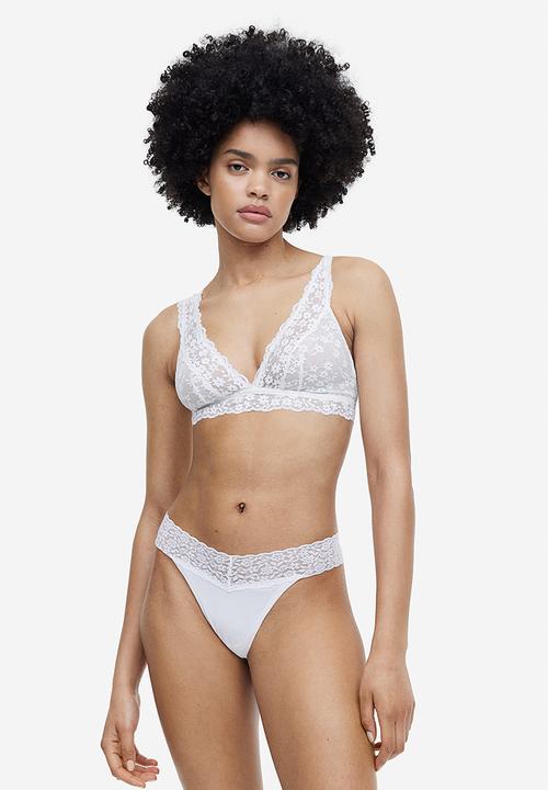 H&M - 3-Pack lace thong briefs - multi 