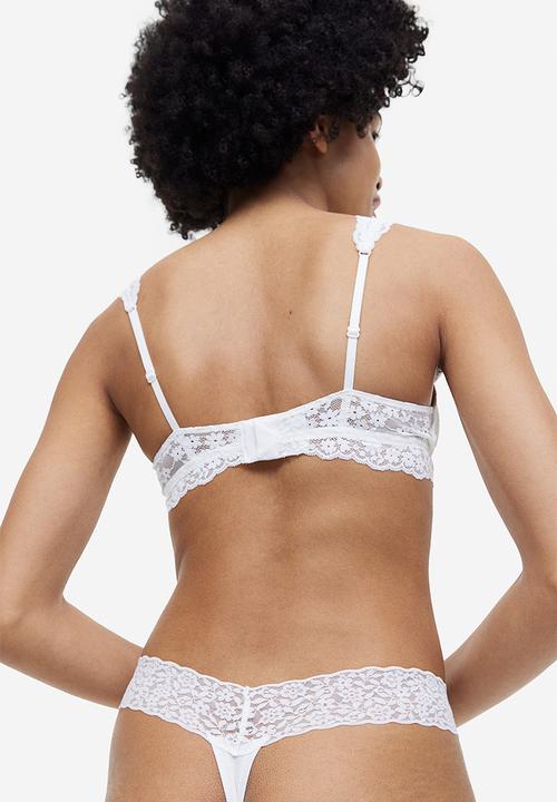 H&M - 3-Pack lace thong briefs - multi 