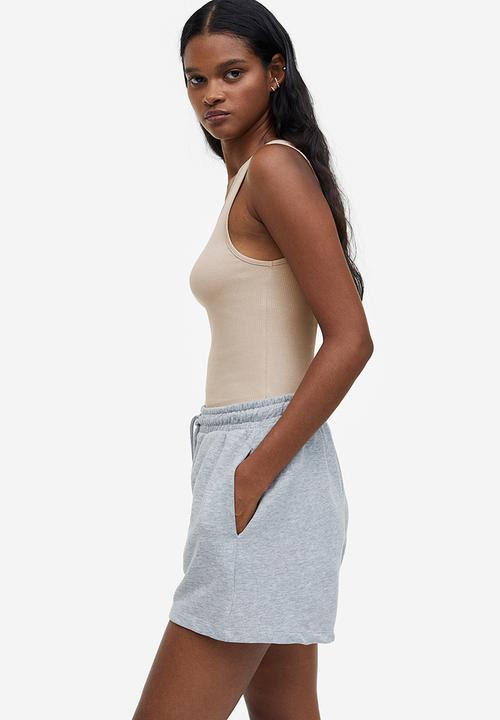 H&M - Ribbed cotton vest top - light beige
