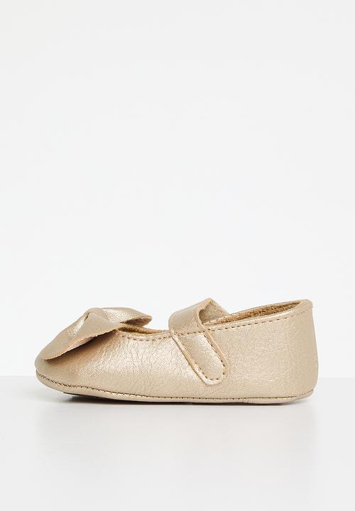 Pop Candy - Baby bowknot pumps - gold