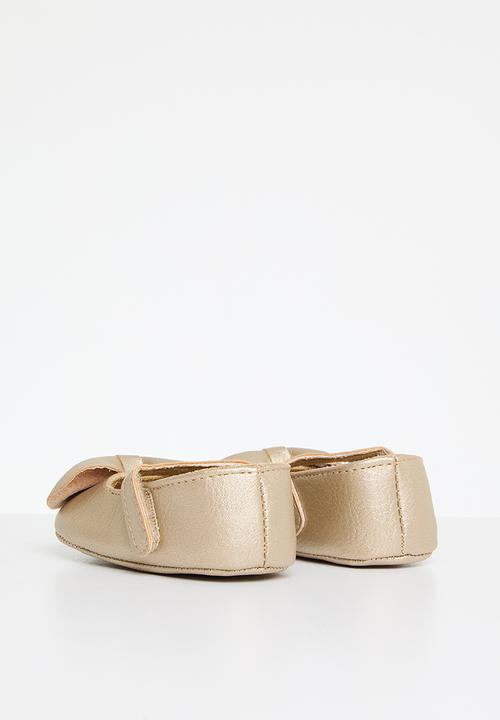 Pop Candy - Baby bowknot pumps - gold