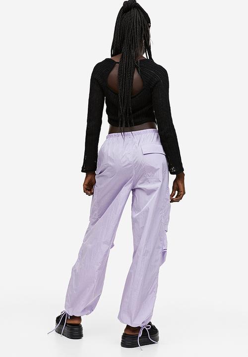 H&M - Nylon parachute trousers - light purple