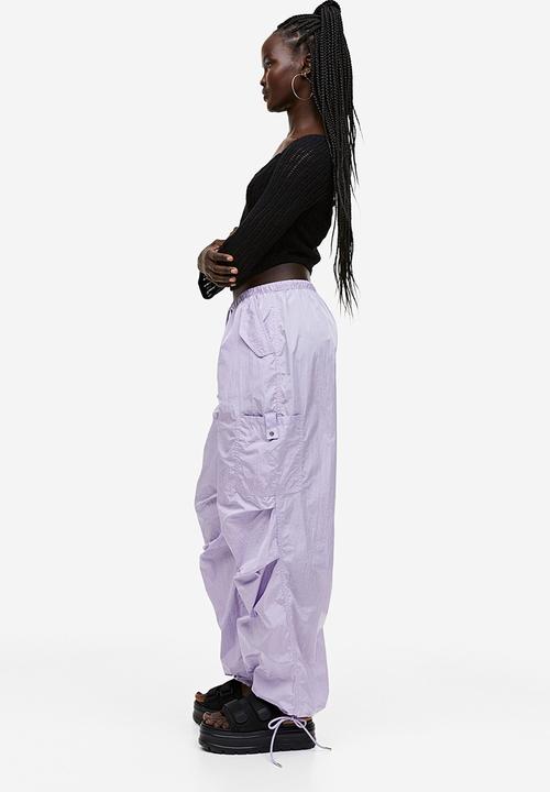 H&M - Nylon parachute trousers - light purple