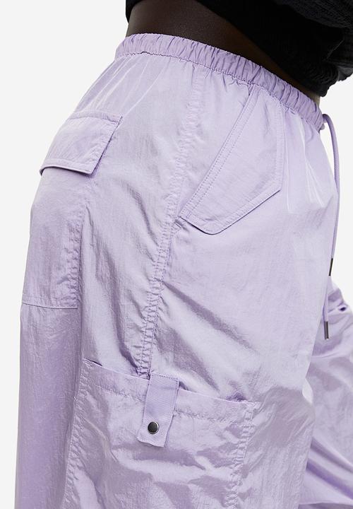 H&M - Nylon parachute trousers - light purple