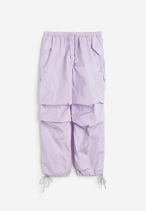 H&M - Nylon parachute trousers - light purple